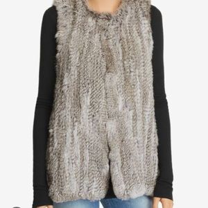 525 American Grey Fur Vest